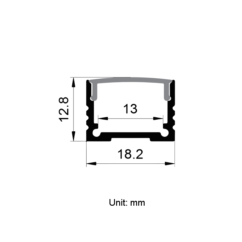 LED Strip Diffuser Aluminum Channel For 12mm 3528 LED Light Strip